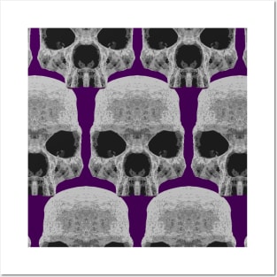 purple skulls Posters and Art